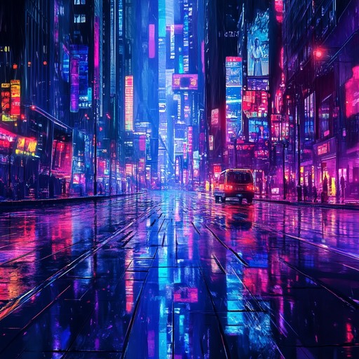 An instrumental synthpop composition that evokes the energy and allure of city nights, blending pulsating synthesizers with urban rhythms to create a soundscape reminiscent of neon lights and bustling streets.