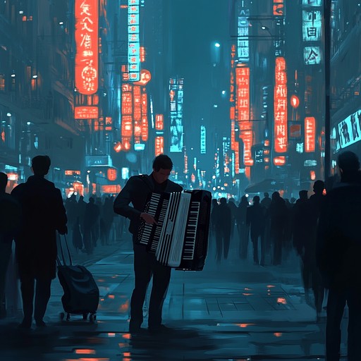 A lively fusion of traditional polka accordion with urban rhythms and electronic basslines