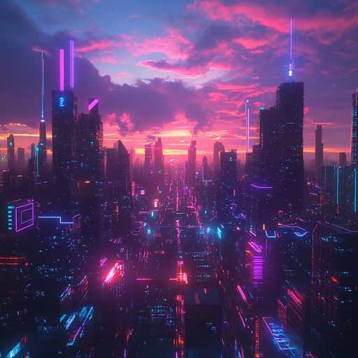 Immerse yourself in a surreal sonic journey where sparkling synth leads dance over lush, atmospheric pads punctuated by a driving, hypnotic beat. Let the sound wash over you in waves of nostalgia and wonder, conjuring visions of neon drenched cityscapes under an electric twilight sky.