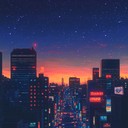 a serene k pop instrumental floating over dreamy urban nightscapes.