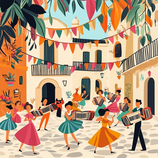 A joyful instrumental featuring vibrant accordion rhythms that capture the essence of sunny days and communal celebrations, encouraging listeners to move with the music.