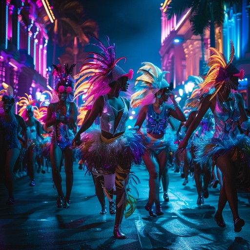 A high energy track fusing lively carnival rhythms with funky electro synth sounds. It's an ecstatic anthem that fills the air with joy, compelling listeners to move to its danceable beat.