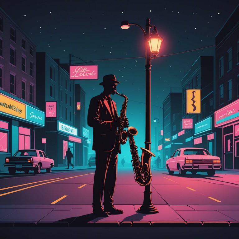 This composition takes you on an auditory journey through the emotionally conflicting yet visually stimulating environment of a city at night, reflecting the contrast between outer chaos and inner solitude with its dynamic, saxophone led beats.