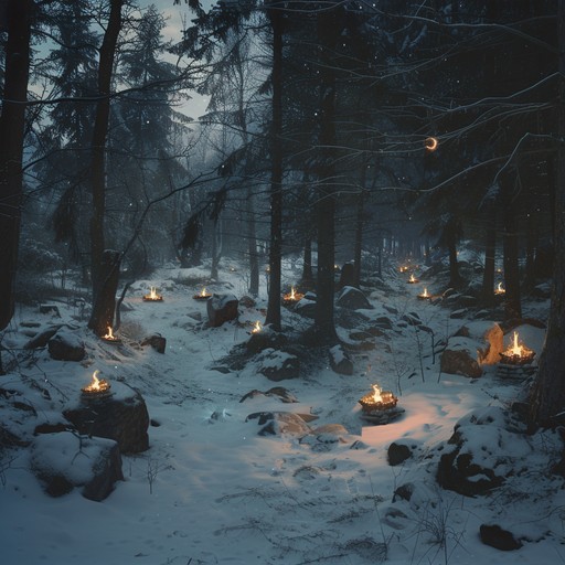 Step into a realm of ethereal enchantment with this festive yet dark folk composition, perfect for invoking the spirits of an ancient winter celebration. Deep strings and ghostly percussion weave a tapestry of mysterious joy and haunting beauty.