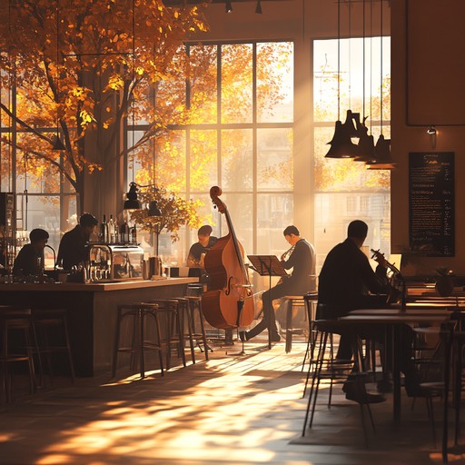 Warm and inviting jazz instrumental capturing the essence of a hopeful autumn day. The piano leads the performance, supported by smooth saxophone and a gentle rhythm section that creates a nostalgic yet uplifting atmosphere. Perfect for moments of reflection and joy.