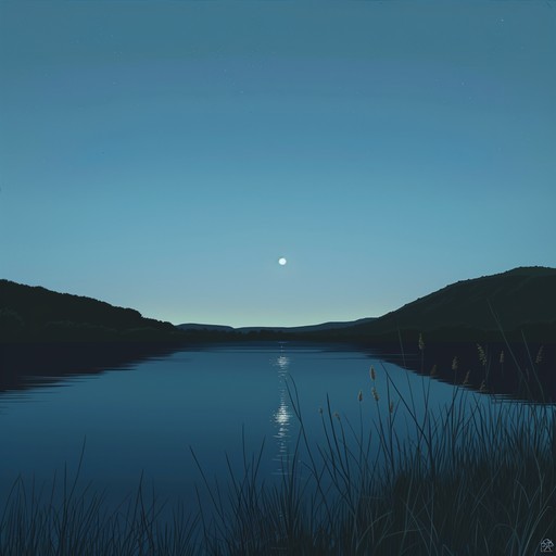 An introspective indie instrumental capturing the essence of a moonlit journey. The gentle strumming of an electric guitar intertwines with ambient electronic sounds, painting a picture of a quiet, reflective night walk, shrouded in mystery and tranquility.