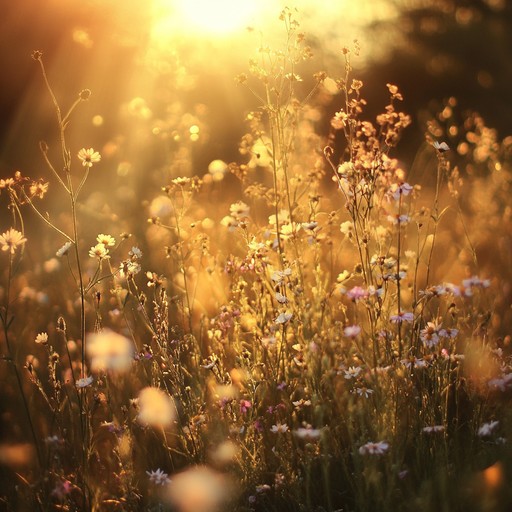 Experience the gentle embrace of a meadow with acoustic guitar's smooth chords and a calming tune, perfect for relaxing and unwinding in a peaceful setting