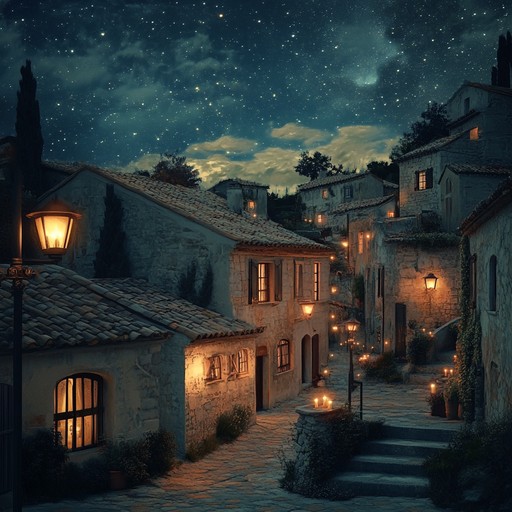 A peaceful instrumental reflecting traditional jewish night melodies, emphasizing the oud's gentle strumming. The music gently unfolds in soft layers, promoting reflection and inner peace.