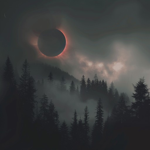 This track combines deep drones, ethereal pads, and subtle dissonances to create an environment where inspiration meets shadow. The composition evolves with layers of rich textures and haunting melodies, painting a sonic picture of ancient, forgotten realms illuminated only by a hidden eclipse.