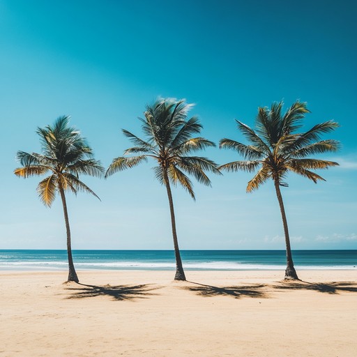 A smooth instrumental track that captures the essence of a carefree day on a tropical beach, with gentle guitar strums and soft rhythms that sway like palm trees in the breeze.