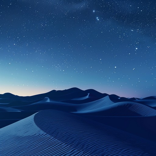 Experience a tranquil journey through an ancient desert under a clear, starlit sky. Ethereal sounds of traditional instruments blend seamlessly to create a dreamlike atmosphere, inviting listeners to feel the whisper of the desert night wind, the warmth of the sand, and the mystical allure of distant horizons.