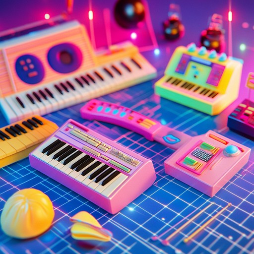 A fusion of playful toy sounds and classic 80s synths that evokes happy memories and positive vibes.