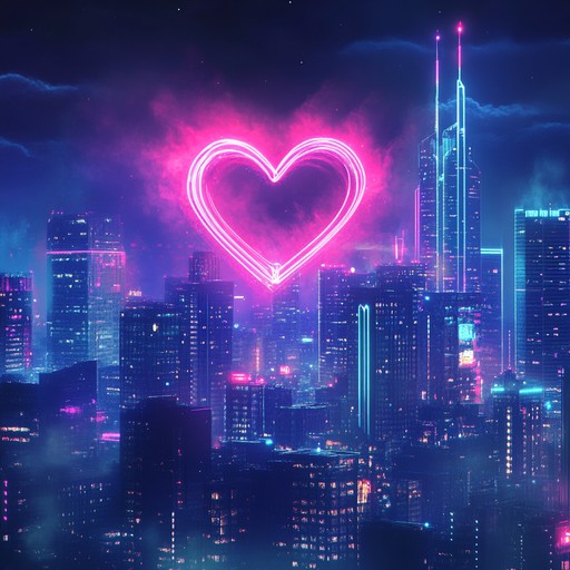 An instrumental synthpop piece that embodies romantic vibes through dreamy synth melodies and an ambient backdrop. The track weaves together warm synth layers and rhythmic pulses to create an atmosphere of love and connection in an electrified urban setting.