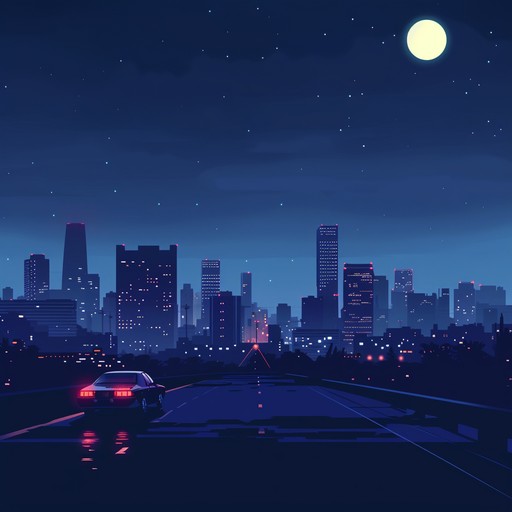 This track paints a soundscape of a high-adrenaline night chase through a sprawling urban landscape. With pulsating beats and a dark, vibrant bass, it mimics the heart-pounding rush of navigating through shadowy city streets under the cover of darkness.