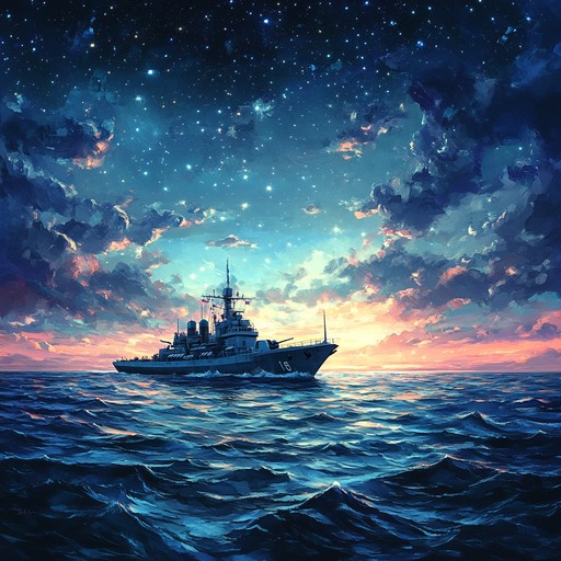 An instrumental piece that captures the grandeur of the russian navy, blending sophisticated orchestration with nautical themes to evoke the vastness and mystery of the ocean.