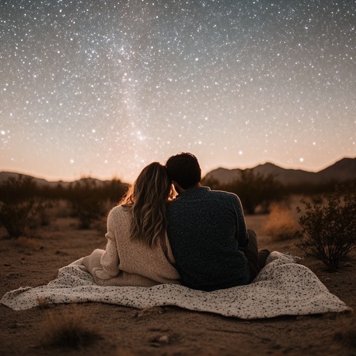 Experience the soothing beauty of a warm desert night under the stars, with melodic acoustic guitar and tender harmonica accents, evoking deep emotions of romance and nostalgia. Ideal backdrop for intimate and reflective moments in the countryside.