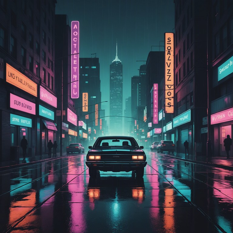 A soul touching melody plays as you cruise through a desolate urban landscape under the neon glow, reflecting personal journeys and the paradoxical connection between city life and individual solitude.