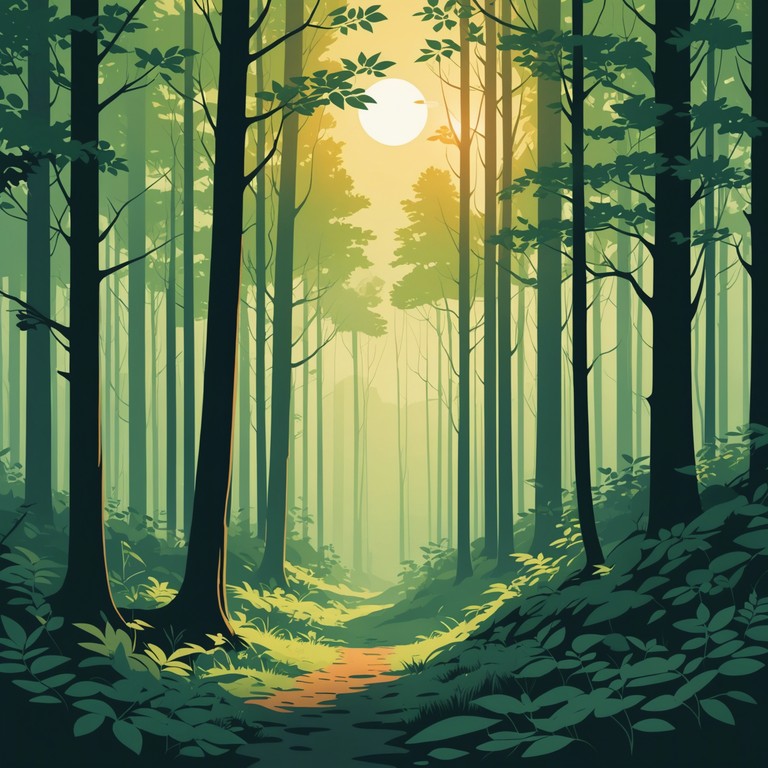 This musical piece captures the essence of idyllic love and ethereal connections using the soulful plucking of an acoustic guitar overlaid with intricate soundscapes. The song carries a whispering quality that feels like a serene walk through a sunlit forest, where each note mirrors the soft rustle of leaves and distant bird songs, creating an inviting, romantic atmosphere in freak folk style.