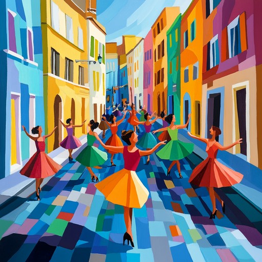 Imagine the warmth of the sun beating down on you in a lively old town square. The cobblestone streets echo with the passionate sounds of a tango, resonating from a vibrant guitar. This track carries the soul of latin american traditions, blending classic tango rhythms with a touch of modern flair to create a captivating, sun kissed serenade.