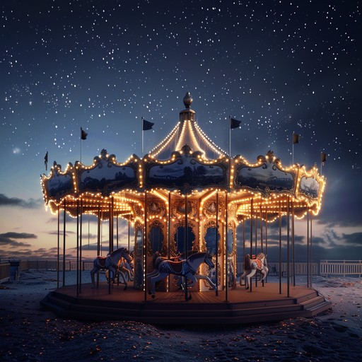 A gentle instrumental piece capturing the tender beauty of a moonlit carnival night, featuring soft orchestral sounds mingling with playful carousel tunes. Perfect for evoking memories of love and joy amidst the whimsical glow of carnival lights.