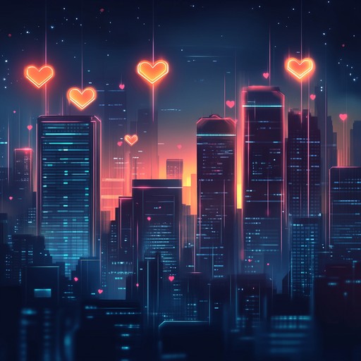 Create a gentle cyberpunk track with tender, emotional melodies blending futuristic synths and soft beats, evoking a deep sense of intimacy and longing in a neon lit dystopian cityscape