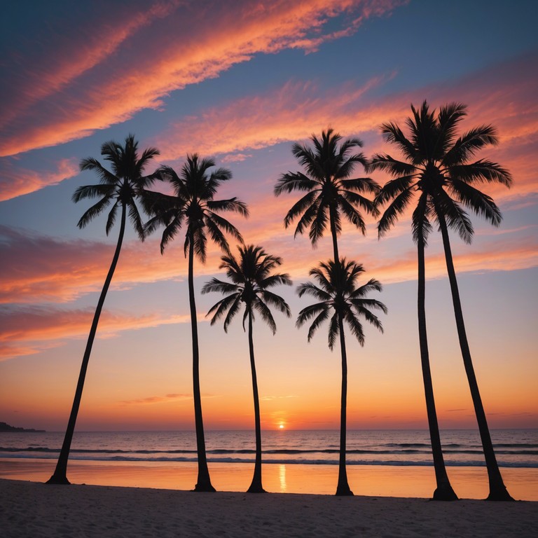 Imagine a piece that captures the essence of a perfect tropical sunset, blending rhythmic pulses with a serene melody to evoke the feel of dancing barefoot on warm sand as the sun dips below the horizon.