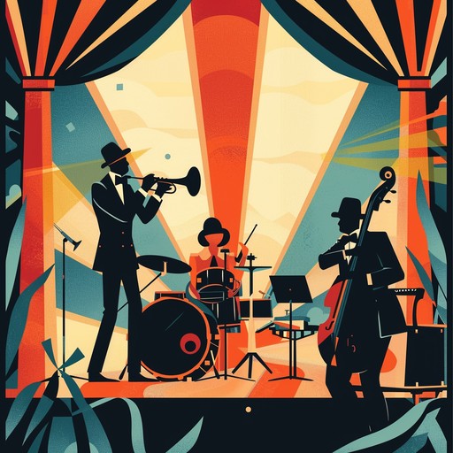 An infectious swing composition characterized by uplifting brass melodies and joyful rhythms, perfect for capturing the essence of summer festivities and bringing listeners to their feet.