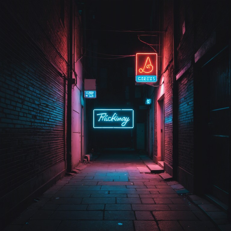 Echoes in neon shadows explores the broader theme of urban alienation expressed through sharp electronic notes and a brooding atmosphere. Perfect for conveying a narrative of solitude amidst the urban expanse.