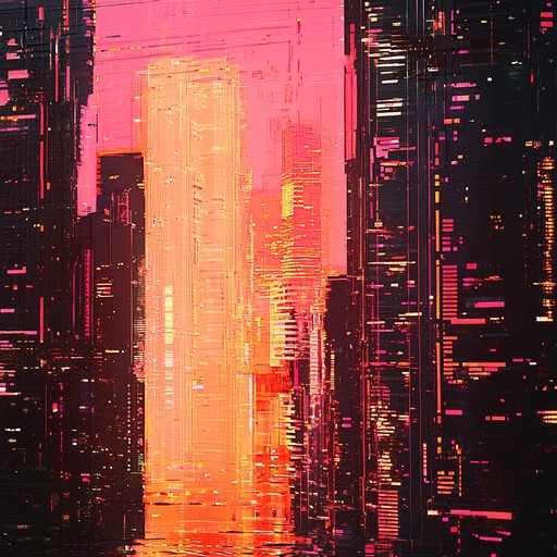 An instrumental synthwave track that captures the intense energy of a futuristic city spiraling into chaos. Pulsating synths collide with glitchy beats, creating a disorienting soundscape that mirrors neon lit streets awash with digital unrest.