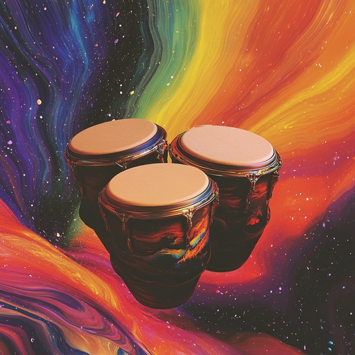 This instrumental track combines lively salsa beats with psychedelic sounds, taking listeners on an uplifting and mystical journey through cosmic rhythms and latin grooves.