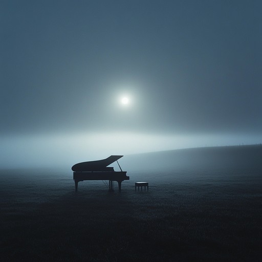 In the depths of night, soft whispers carried by a serene melody encapsulate the mystery and tranquility of a moonlit landscape, creating an atmosphere filled with subtle tensions and ghostly beauty. The composition leverages the natural acoustic properties of the piano, producing notes that resonate with the quietness of the nocturnal world.