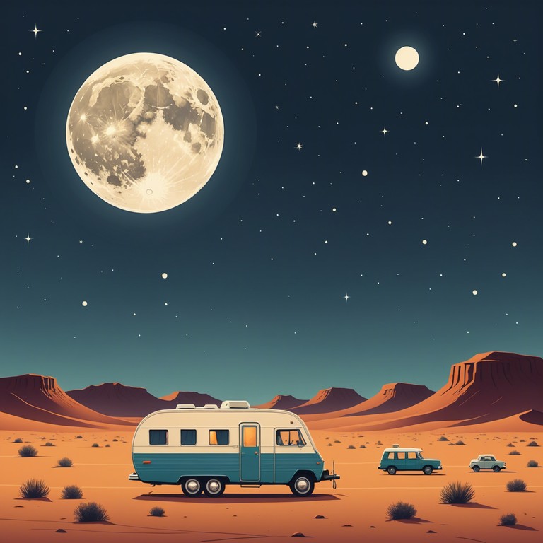 This instrumental track captures the vast, peaceful essence of a desert under the moonlight, enhanced with delicate echoes that emulate the solitude and mystery of sandy landscapes. The music serves as a hypnotic journey through serene and untouched natural beauty.