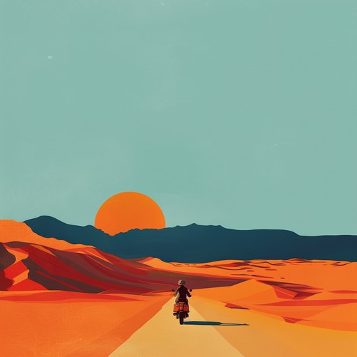 Imagine cruising down a desert highway in a convertible, with the top down and the wind blowing through your hair. This upbeat rock instrumental captures the feeling of freedom and adventure on a summer road trip. Crunchy electric guitar riffs, propulsive drums, and a soaring lead guitar solo evoke the exhilaration of the open road.