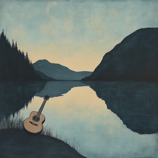 Craft a tranquil emo instrumental filled with reflective sorrow through gentle guitar melodies. Capture an emotional journey that combines serene harmonies with introspective moments, evoking a mournful yet peaceful atmosphere. The nuanced guitar will softly ebb and flow, embodying the raw essence of emo while providing a sense of solace and subtle yearning.