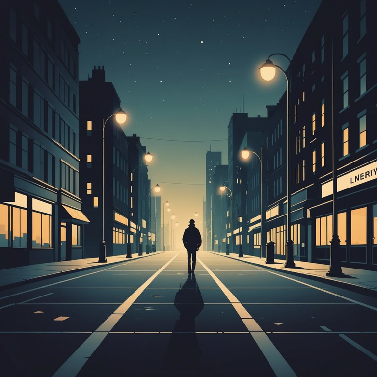 An immersive soundscape that blends the solitude of city nights with a personal journey through sound, featuring a soft electric guitar drifting over ambient synths, capturing the essence of introspection and urban solitude.