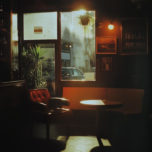 Create a piece that blends creepy, unsettling melodies with the smooth tones and plush ambiance of a classic lounge. Imagine a ghostly, dimly lit bar where shadows flicker, and the scent of vintage cologne fills the room. The sound should be minimal but chilling, evoking a sense of unease amid the seemingly cozy atmosphere.