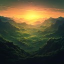 orchestral serenity depicting majestic sunrise over new world