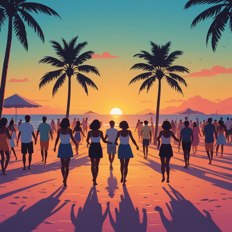 Combining the laid back rhythms of reggae with the dynamic pulse of electropop, this track encapsulates the feeling of a sunset beach party turned into a vibrant dance floor. With a seamless blend of organic and synthetic sounds, it delivers both relaxation and exhilaration.