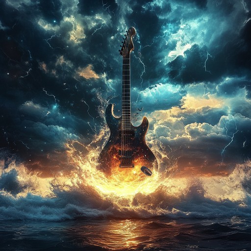 A powerful instrumental featuring heavy metal riffs and orchestral arrangements, evoking a majestic and grand atmosphere. The dynamic interplay of electric guitar, strings, and thundering drums creates an awe inspiring and powerful soundscape.