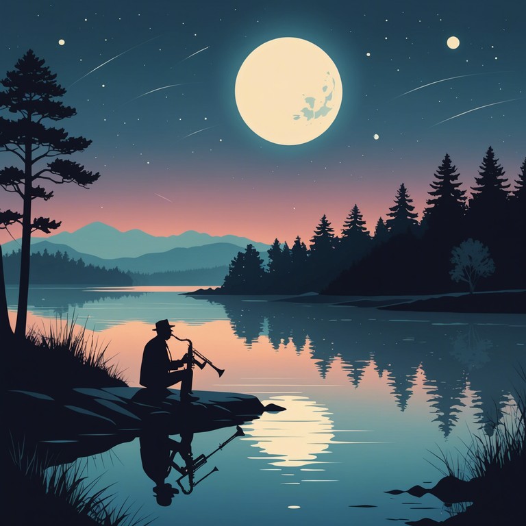 Imagine a peaceful night where soft jazz flows like a gentle river under the glow of a full moon, providing a perfect backdrop for quiet contemplation or an intimate gathering. The saxophone carries the listener through a soothing journey of calming, melodic jazz.