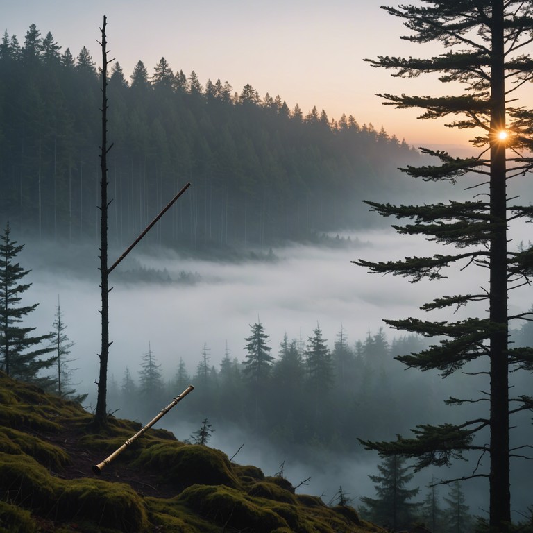 Delve into a sonic journey back through time with sacred echoes unheard. This composition captures the essence of spiritual awakening and ancient wisdom through the ethereal sound of the flute. Inspired by the traditional practices of indigenous cultures, the track aims to connect listeners with the spiritual dimensions and mystical past of human civilization.