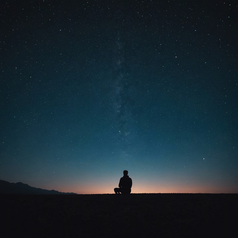 This track harnesses the power of subtle, placid sounds, melding soft indie vibes with chill undertones to create an evocative atmosphere perfect for stargazing or reflective solitude. A gentle acoustic guitar leads the piece, overlaying a tapestry of soothing harmonics that invite the listener into a state of tranquil reflection.