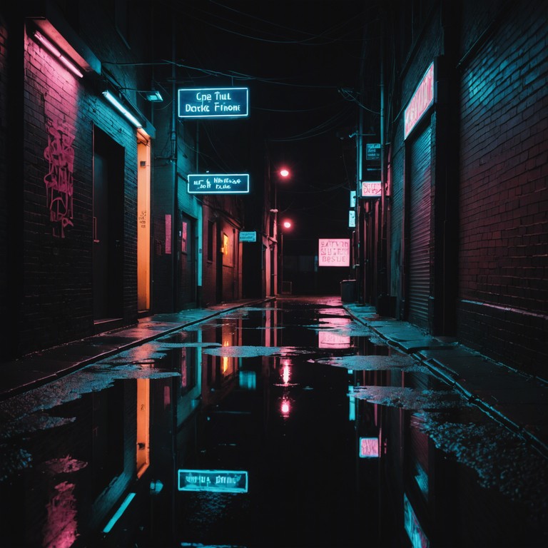 In the heart of a sprawling cyberpunk city, amidst towering neon lit skyscrapers and rain drenched streets, a rebellious energy pulses. This track embodies the spirit of defiance and adventure, mixed with a deep sense of foreboding as if navigating through the dark alleys and glowing advertisements of a near future metropolis.