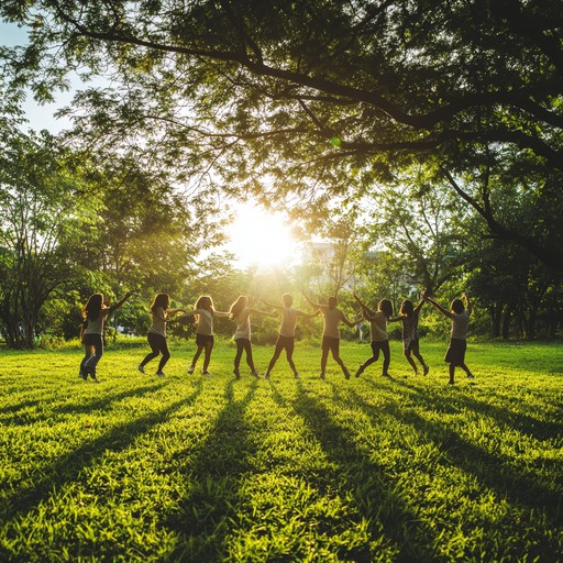 A vibrant, buoyant stomp song capturing the carefree energy of a sunny summer day, with lively rhythmic elements and an upbeat tempo that makes you want to dance barefoot in the grass.