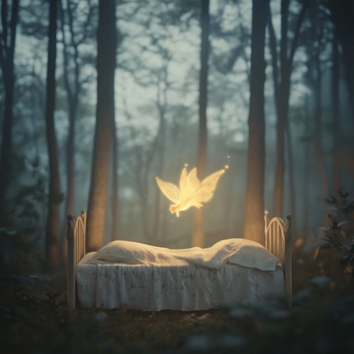 Transporting listeners to a magical forest, this instrumental piece features a delicate interplay of lush, soothing sounds, with glimmers of twinkling tones reminiscent of fairy wings fluttering. Ideal for bedtime or story time, each note conjures an enchanting twilight world where fairies dance and dreams take flight.