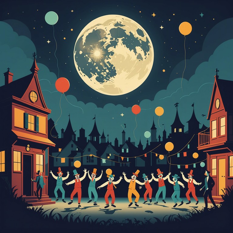 In a track where the playful chaos of a carnivalesque atmosphere meets the subtle allure of moonlit cabaret, instruments clash in a vibrant cacophony. Accordion weaves through the whimsical and the eerie, creating a dance that feels both unearthly and grounded at the historic crossroads of festive spirits.