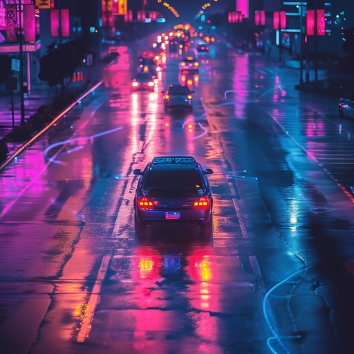 Featuring smooth retro synths and intimate rhythms, this track captures the essence of a late night journey through neon lit urban sprawls, perfect for setting a nostalgic, sensual mood.