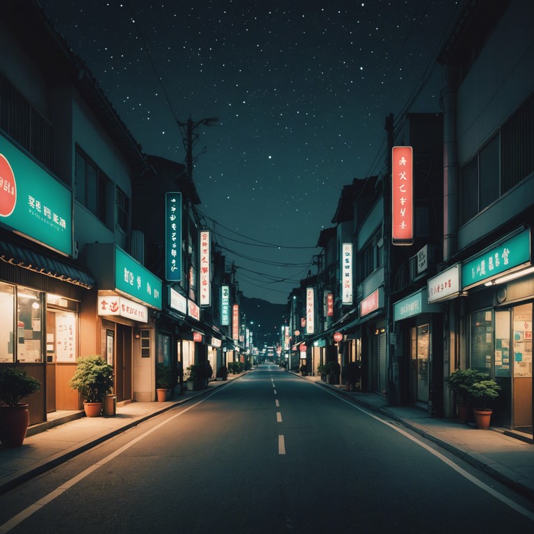 Imagine strolling through the quiet streets of seoul, the electric piano melodies resonating softly, reflecting the city's calm yet vibrant nightlife.