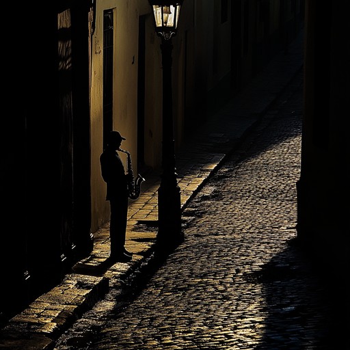 An atmospheric instrumental blending eerie tones with latin jazz rhythms, capturing the mysterious allure of havana's shadowed streets at night.