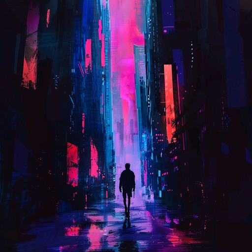 Embark on a melodic adventure through urban landscapes imbued with pastel neon hues, where dynamic synth waves create a surreal, immersive auditory escape